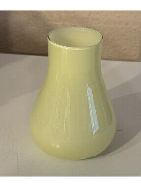 IKEA Yellow Glass Bud Vase 5 in Bulb Shape Decorative Glossy, MPN 101.507.58